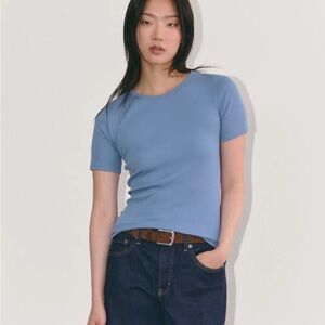 Everlane - THE LUXE RIB CREW - Bluebell in Size M